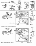 (2) Carburetor Assemblies Diagram and Parts List for  Briggs and Stratton Engine